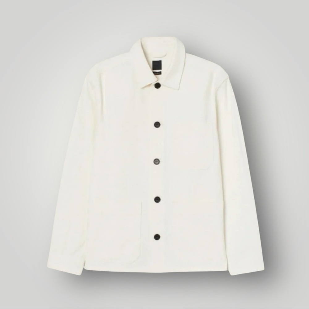 H&M Cotton Twill Regular Fit Shirt Jacket White Size XS - Picture 9 of 9
